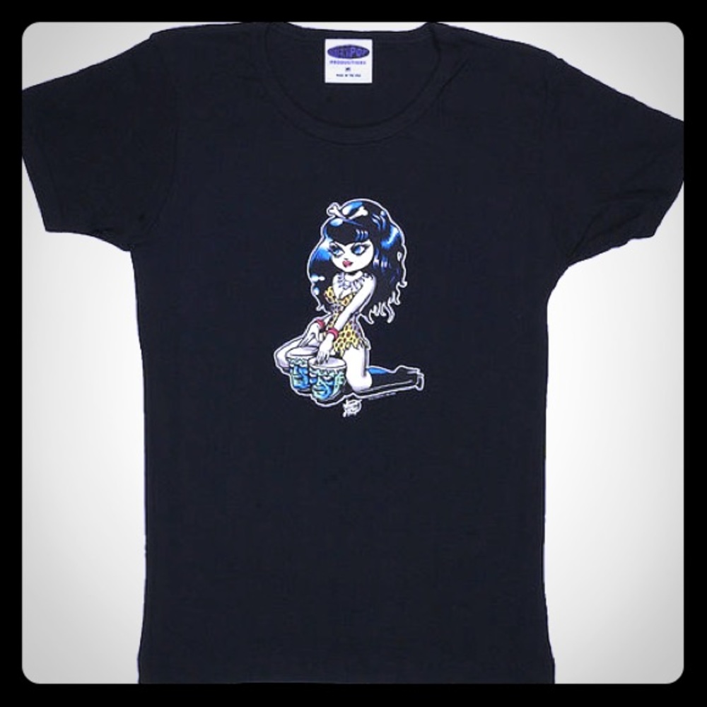 *SOLD* Vince Ray Bongo Girl Woman's Baby Doll Tee